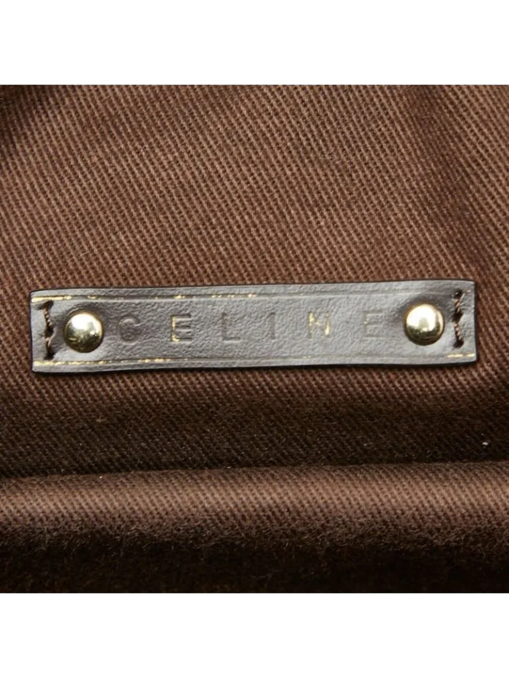 Celine Macadam Bittersweet Croco Embossed Tote Bag Brown Chocolate Leather Suede